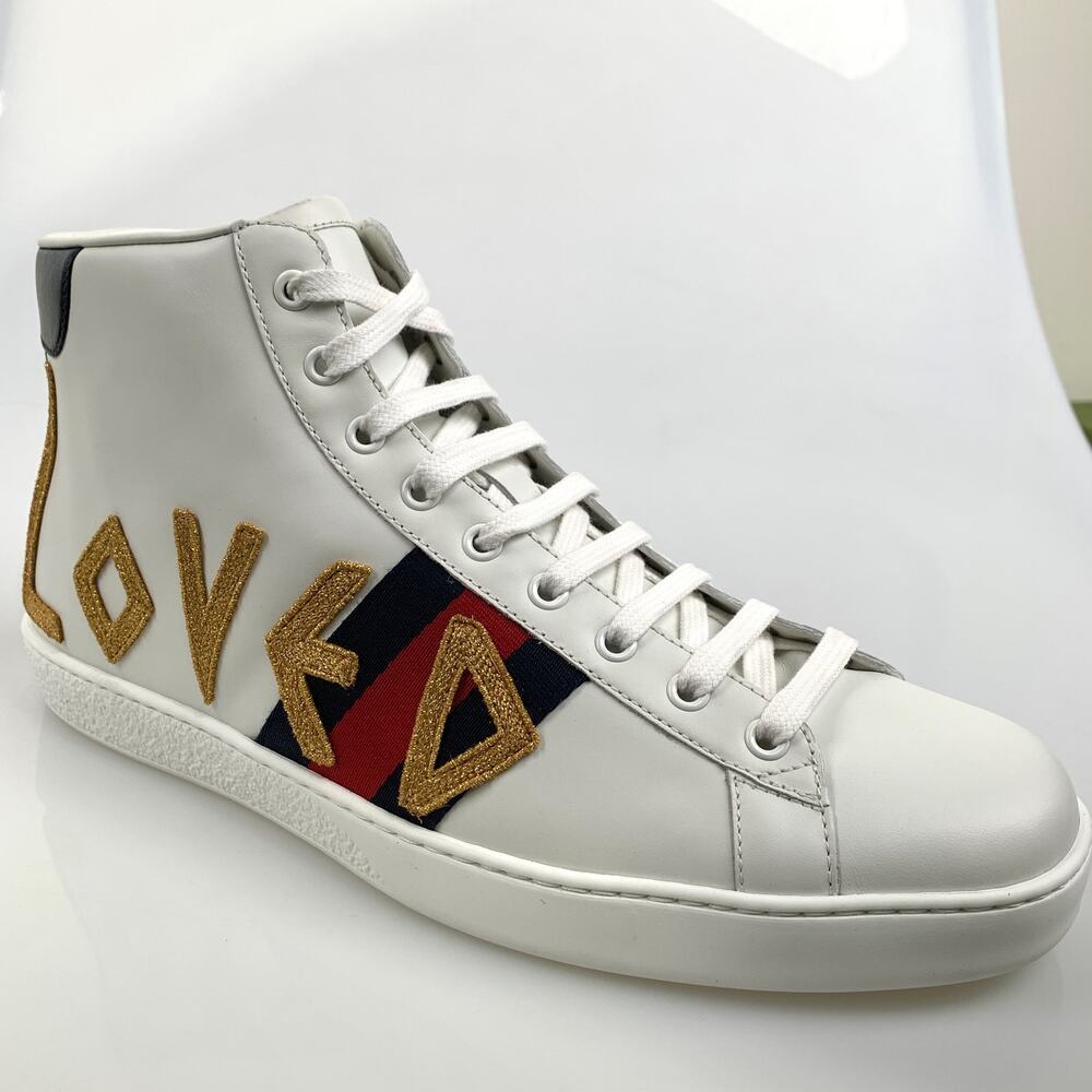 NIB Gucci High Top Ace “Loved” Sneakers Size 10